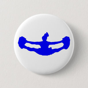 Blaue CHEERLEADER Button