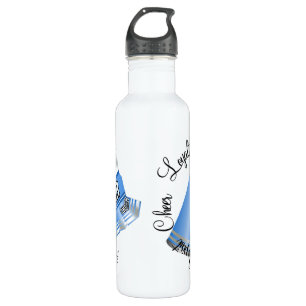Blaue Cheerleader Edelstahlflasche