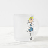 Blaue Cheerleader Mattglastasse (VorderseiteRechts)