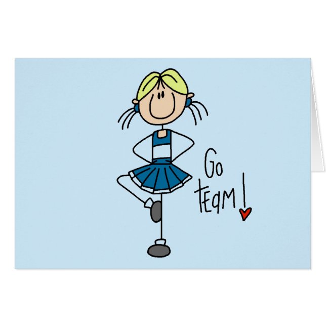 Blaue Cheerleader-T-Shirts und Geschenke (Vorderseite (Horizontal))