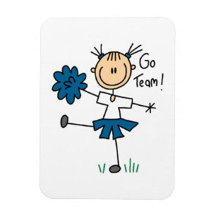 Blaue Cheerleader T-Shirts und Geschenke für das T Magnet