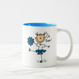 Blaue Cheerleader T-Shirts und Geschenke für das T Zweifarbige Tasse