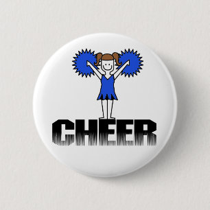 Blaue Cheerleading T - Shirts und Geschenke Button