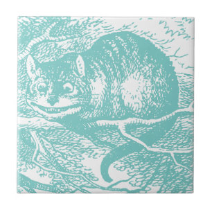 Blaue Cheshire-Katze Fliese