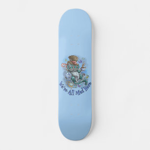 Blaue Cheshire-Katze  Skateboard