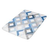 blaue Chevron-Badematte Badematte (Schrägansicht)