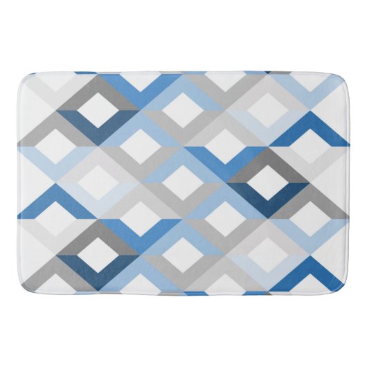 blaue Chevron-Badematte Badematte (Vorderseite)