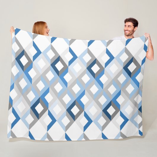 blaue Chevron-Decke Fleecedecke (Beispiel)