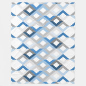 blaue Chevron-Decke Fleecedecke (Vorderseite)
