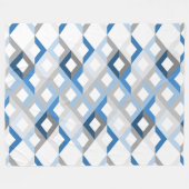 blaue Chevron-Decke Fleecedecke (Vorderseite (Horizontal))