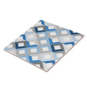 blaue Chevron-Kacheln Fliese (Seite)