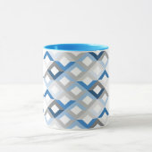 blaue Chevron-Kaffeetasse Tasse (Zentrum)