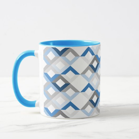 blaue Chevron-Kaffeetasse Tasse (Links)