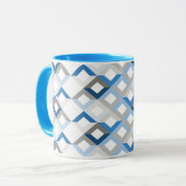 blaue Chevron-Kaffeetasse Tasse (Vorderseite Links)