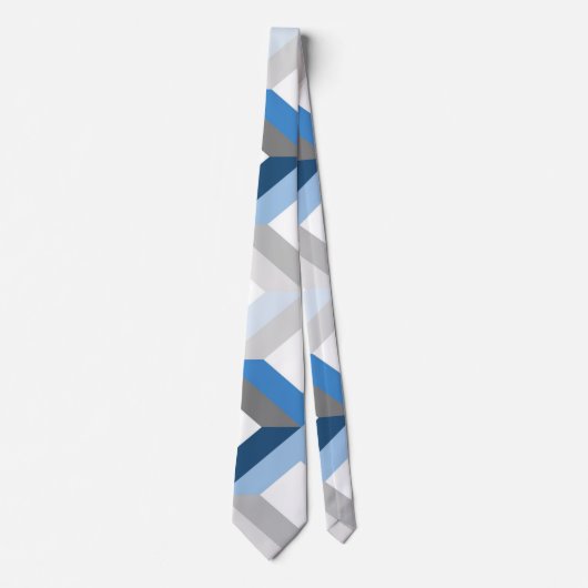 blaue Chevron-Krawatten Krawatte (Vorderseite)