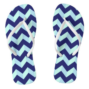 Blaue Chevron-Muster Badesandalen