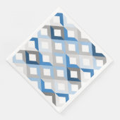 blaue Chevron-Papier Servietten (Ecke)