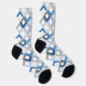 blaue Chevron-Socken Socken (Rechts)