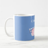 Blaue Chic in rosa Sonnenbrille Kaffeetasse (Links)