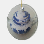 Blaue China-Teekanne Keramik Ornament (Links)