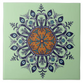 Blaue China. Was sehen Sie? Fliese (Vorderseite)