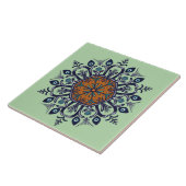 Blaue China. Was sehen Sie? Fliese (Seite)