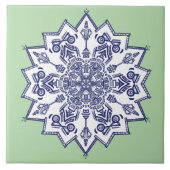 Blaue China. Was sehen Sie? Fliese (Vorderseite)