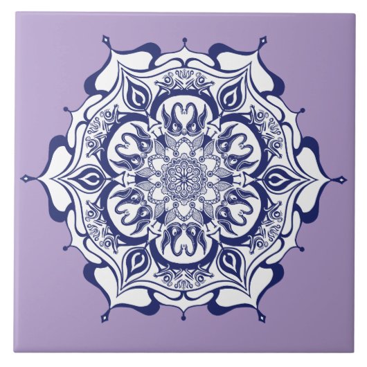 Blaue China. Was sehen Sie? Fliese (Vorderseite)