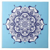 Blaue China. Was sehen Sie? Fliese (Vorderseite)