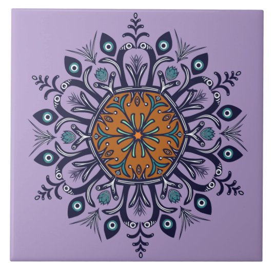 Blaue China. Was sehen Sie? Fliese (Vorderseite)