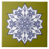 Blaue China. Was sehen Sie? Fliese (Vorderseite)