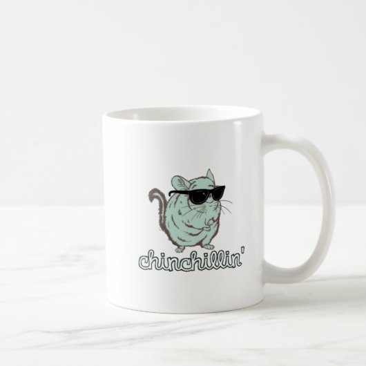 Blaue Chinchillin Chinchilla Kaffeetasse (Rechts)