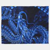 Blaue chinesische Drache-Kunst-Fleece-Decke Fleecedecke (Vorderseite (Horizontal))