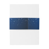 Blaue chinesische Hochzeit Sternennacht doppeltes Einladungsbanderole (Rückseitenbeispiel)