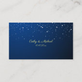 Blaue chinesische Hochzeit Sternennacht doppeltes Platzkarte (Rückseite)