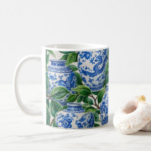 Blaue chinesische Porzellan-Ginger-Vase Kaffeetasse