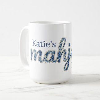 Blaue Chinoiserie Blumige Benutzerdefinierte Mahjo Kaffeetasse