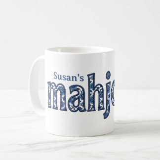 Blaue Chinoiserie Blumige Benutzerdefinierte Mahjo Kaffeetasse