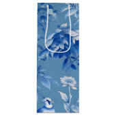 Blaue Chinoiserie Florenz Geschenktüte Für Weinflaschen (Vorderseite)