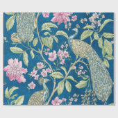 Blaue Chinoiserie Geschenkpapier (Flach)