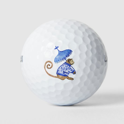 Blaue Chinoiserie Golfball (Vorderseite)