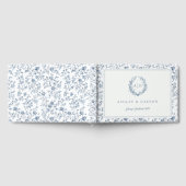 Blaue Chinoiserie-Hochzeit Gästebuch (Voll)