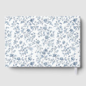 Blaue Chinoiserie-Hochzeit Gästebuch (Rückseite)