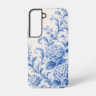 Blaue Chinoiserie-Hortensien-Handyhülle Samsung Galaxy Hülle