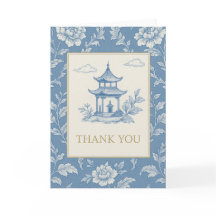 Blaue Chinoiserie-Karte 