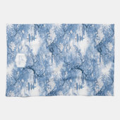 Blaue Chinoiserie Muster ID1094 Geschirrtuch (Horizontal)