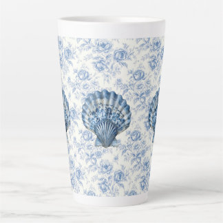 Blaue Chinoiserie-Schale Große Keramik-Latte-Macch Milchtasse