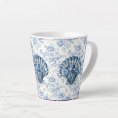 Blaue Chinoiserie-Schale Kleine Keramik-Latte-Tass Milchtasse (Rechte Ecke)
