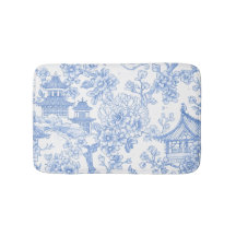 Blaue Chinoiserie-Toile-Drache-Kirschblüte