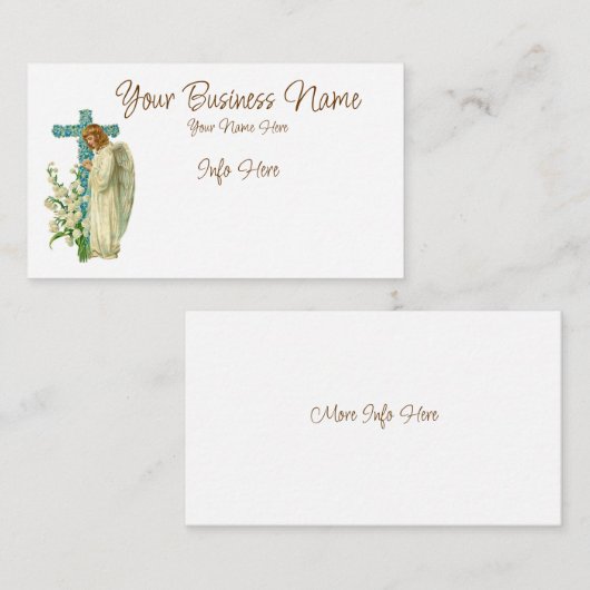 Blaue Christliche Cross Business Card Visitenkarte (Vorne/Hinten)